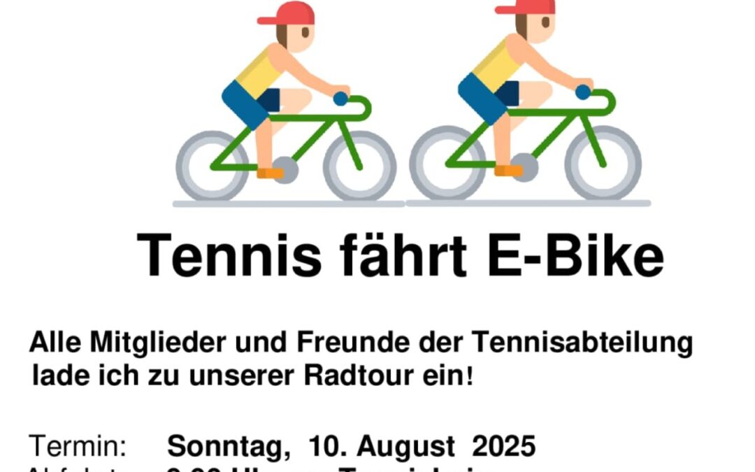 Tennis E-Bike-Tour 10.08.2025